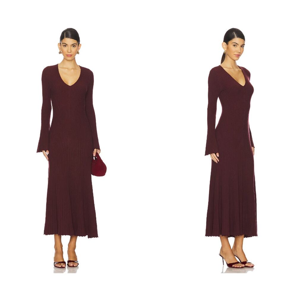 PAIGE Bel Dress in Oxblood